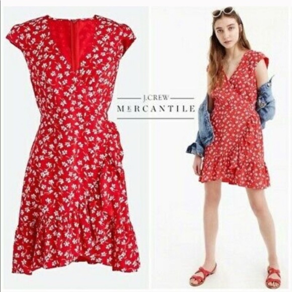 j crew faux wrap dress